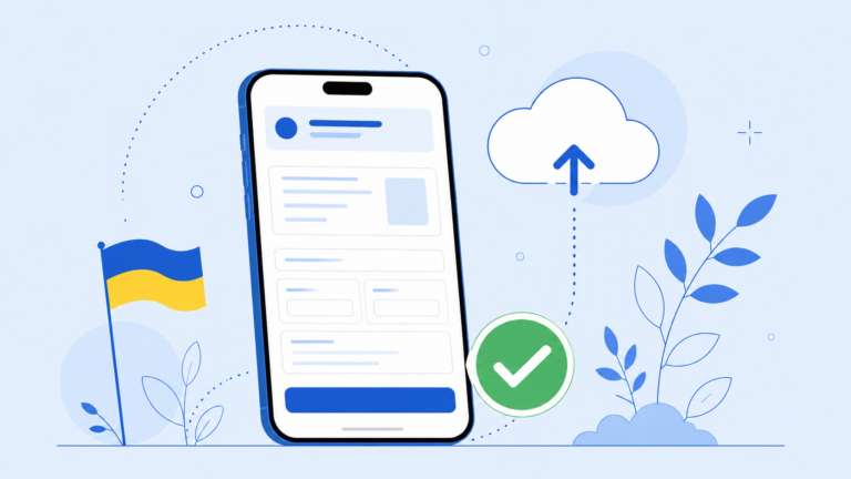 Подання документів через Дію онлайн - ілюстрація