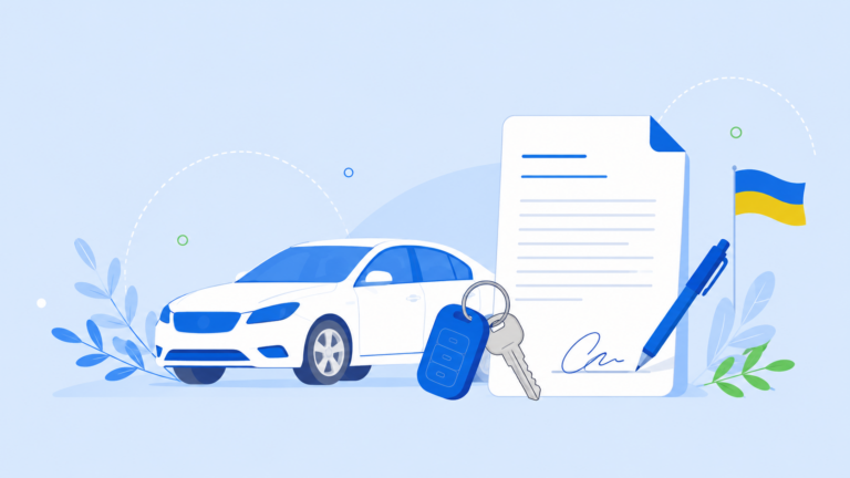 Договір купівлі-продажу авто зразок - ілюстрація