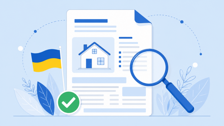 Витяг з Держреєстру нерухомості - ілюстрація