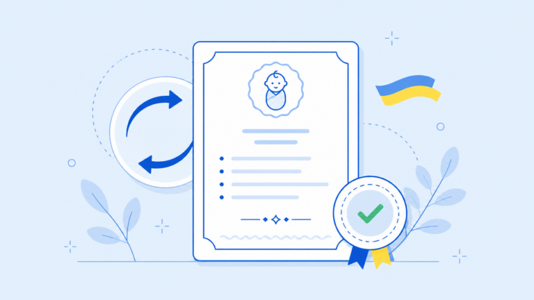 Відновлення свідоцтва про народження 2026